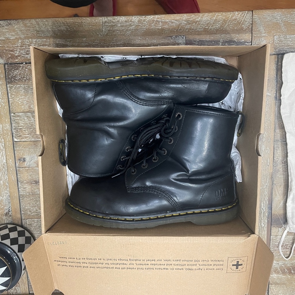 Dr. Martens Black Industrial Steel Toe Boots